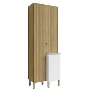 Paneleiro de Cozinha 3 Portas Minsk Branco/Freijó Z06 - Mpozenato
