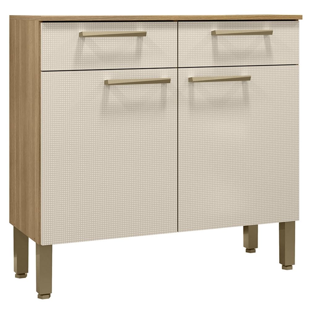 Balcão de Cozinha Com Tampo 91cm Vivian Plus Freijó/Soft Z06 - Mpozenato