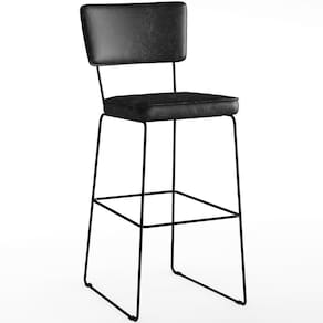 Banqueta Alta Para Cozinha E Allana L02 Couríssimo Preto
