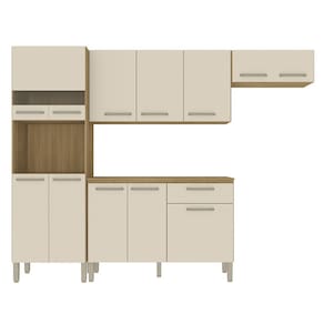 Cozinha Compacta Com Balcão 251cm Louis Plus Freijó/Soft Z06 - Mpozenato