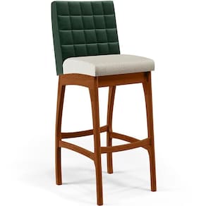 Banqueta Alta Cozinha Mila B04 Facto Verde Musgo Champagne