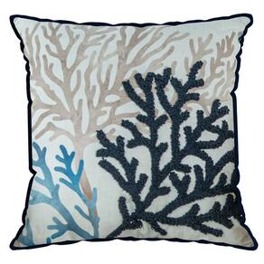 Almofada Náutica 181 Coral Bordada Cordone 50x50cm