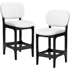 Kit 02 Banquetas Baixa Bar Cozinha E Sala De Jantar Fixa Betta L02 Preto Facto Branco