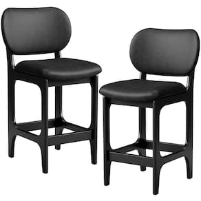Kit 02 Banquetas Baixa Bar Cozinha E Sala De Jantar Fixa Betta L02 Couríssimo Preto