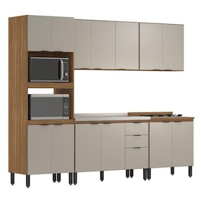 Cozinha Modulada Composição Fhr001 Firenze 5 Peças Amêndola Nude Prime - Demóbile Amêndola Nude Prime
