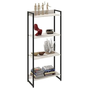 Estante Livreiro Multiuso Dynamica Industrial 60cm 4 Prateleiras C08 Snow