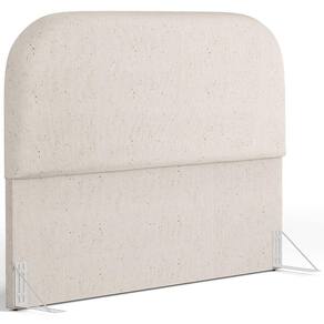 Cabeceira Cama Box Queen 160cm Orgânica Lanna W01 Linho Cru - Lyam Decor