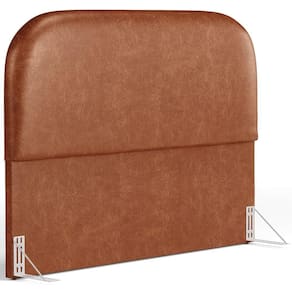 Cabeceira Cama Box King 195cm Orgânica Lanna W01 Couríssimo Camel - Lyam Decor