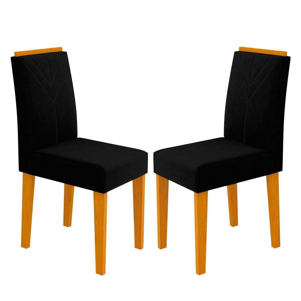 2 Cadeiras Sala De Jantar Amanda Ype Preto Vl07