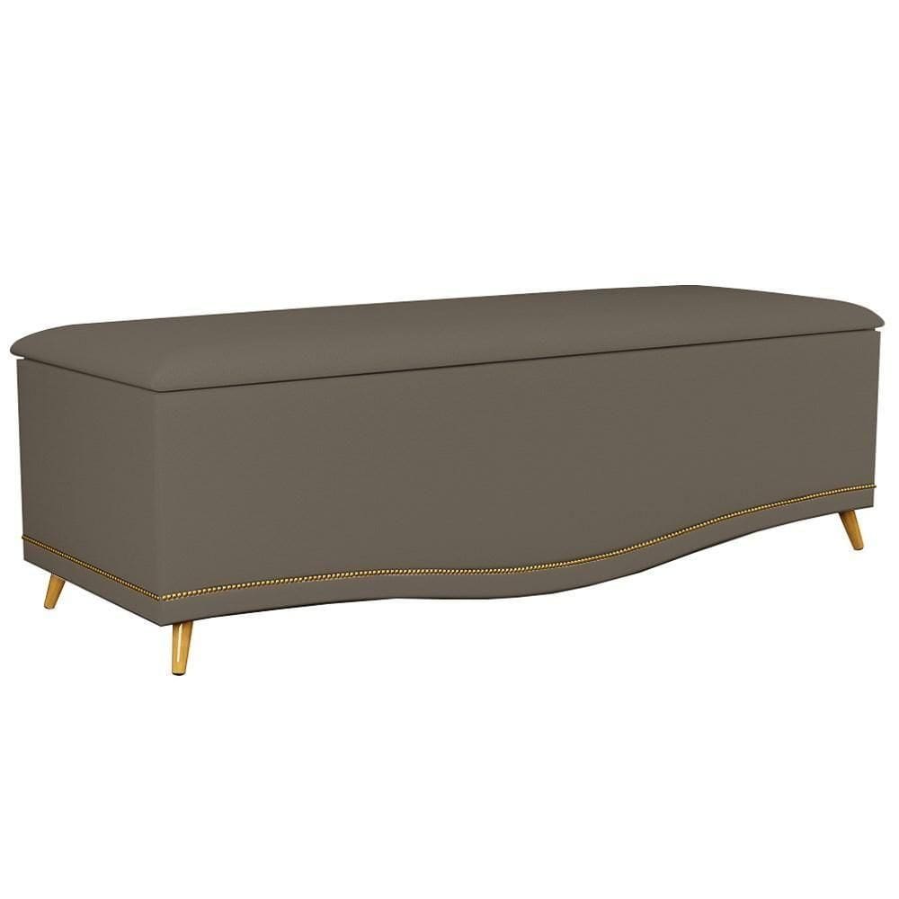 Calçadeira Baú Queen 160cm Imperial J02 Corano Areia