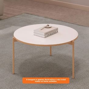 Mesa De Centro Bela 69 Cm Dj Moveis Off White