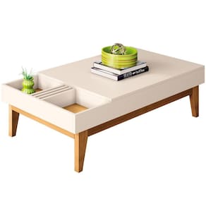 Mesa De Centro Para Sala De Estar Nala B01 Off White Cinamomo