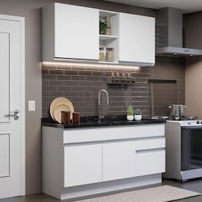 Cozinha Compacta 150002 Com Armário E Balcão Branco Branco