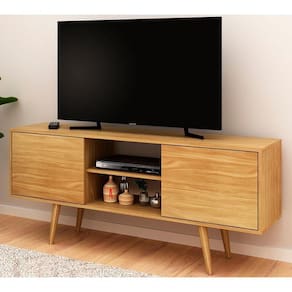 Rack Para Tv 55`` 2 Portas R1464 Natural Natural