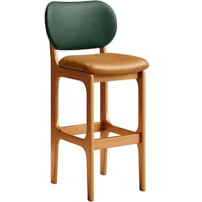 Banqueta Alta Cozinha Betta L02 Imbuia Verde Whisky