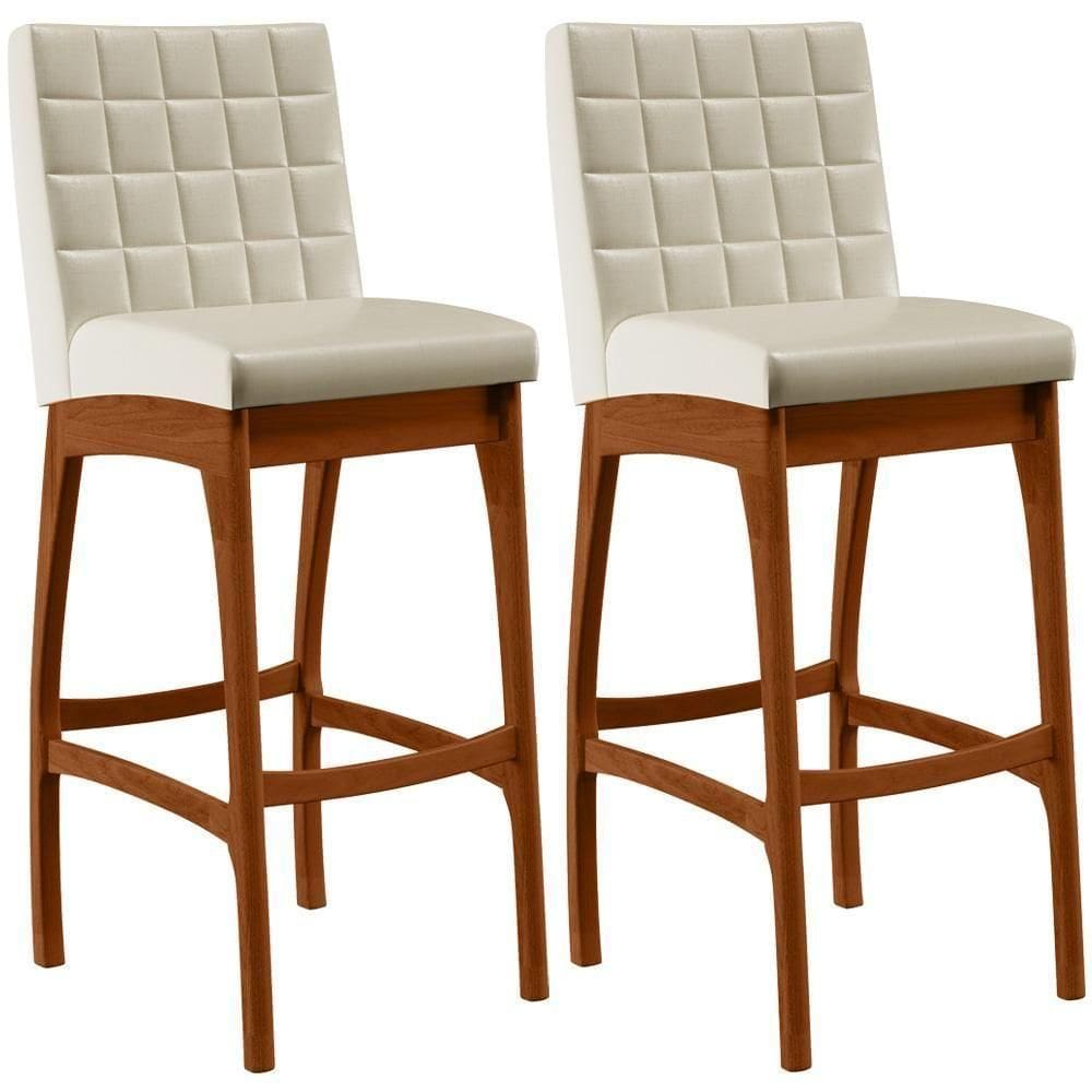 Kit 02 Banquetas Alta Mila Facto Pérola