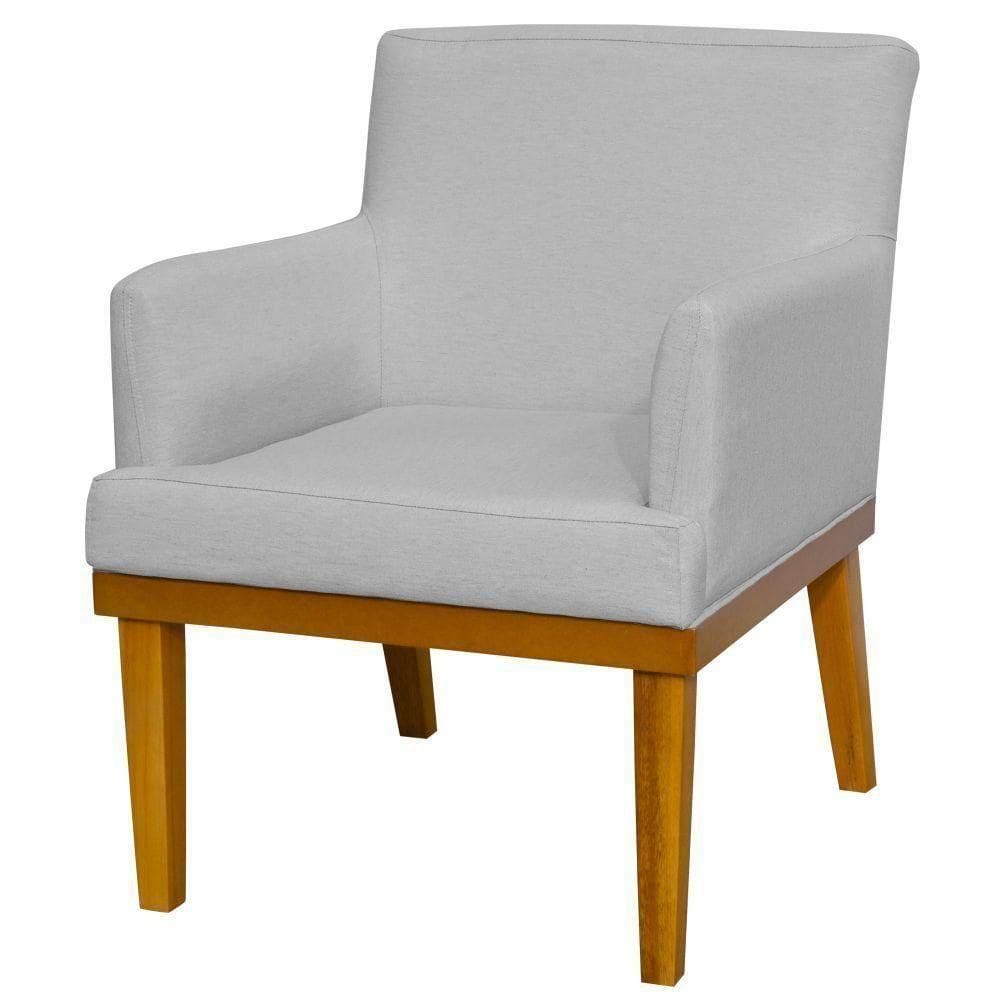 Poltrona Beatriz Linho Cinza