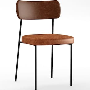 Cadeira Para Cozinha Sala De Jantar Melina L02 Marrom Camel
