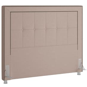 Cabeceira Cama Box Casal 140cm P05 Atenas Linho Bege Areia