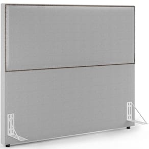 Cabeceira Box Casal Com Tachas 140cm L02 Cinza
