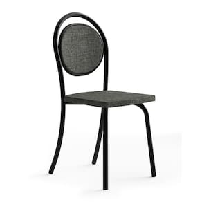 Conjunto 2 Cadeiras De Jantar 1738 Carraro Preto/cinza