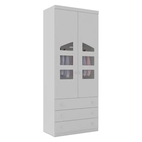Guarda Roupa Infantil Com 2 Portas E 3 Gavetas Eloisa Cor Branco Phoenix Baby