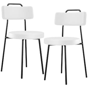 Kit 02 Cadeiras Decorativas Estofada Para Sala De Jantar Barcelona L02 Facto Branco