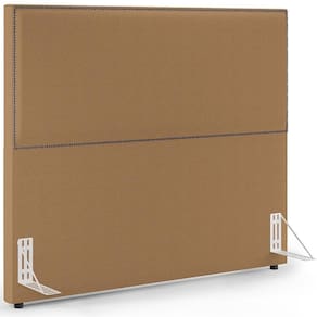 Cabeceira Cama Box Casal Com Tachas 140 Cm Vicenza L02 Bouclê Mostarda