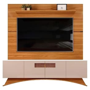 Rack Aurora 4 Portas com Painel para Tv até 70 Polegadas Vitório Carvalho 180cm