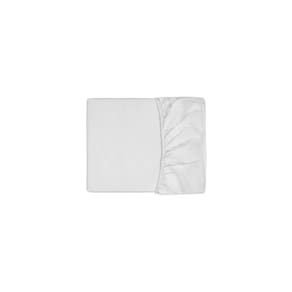 Lençol de Elastico QUEEN Branco Algodao Fio Penteado 1un