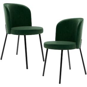 Kit 2 Cadeiras Sala De Jantar Estofada Gavi L02 Couríssimo Verde Musgo