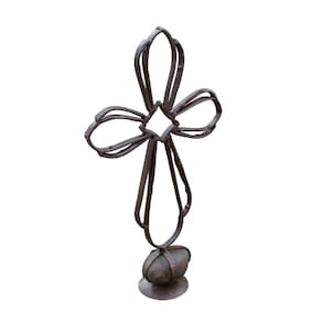 Cruz decorativa Kalalou A6120 reciclada Sister Clara`s Brown