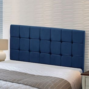 Cabeceira Julia 1,40 M Casal C- Design Moderno Veludo Speciale Home Azul