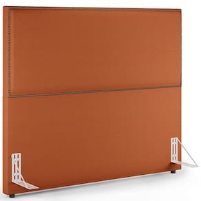 Cabeceira Casal Queen Box Com Tachas 160 Cm Vicenza L02 Tecido Terracota - Lyam Decor