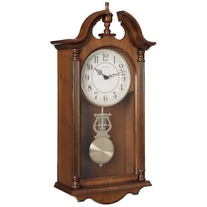 Relógio de parede Bulova C1517 Saybrook Brown Cherry Metal Dial