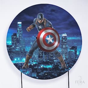 Painel Decorativo para Festa 1,50x1,50 metros Vesti Fácil com Elástico Vingadores - Fera Print