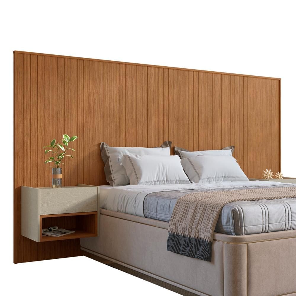 Cabeceira Florença Casal e Queen com 2 Mesas de Cabeceira