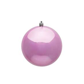 Ornamento Vickerman Pink Shiny Ball de 10 cm de plástico inquebrável