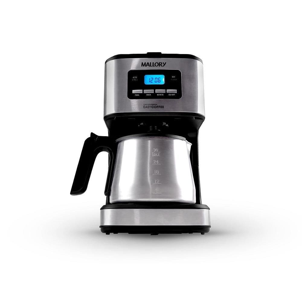 Cafeteira Elétrica Mallory 1,5 Litros Easy Coffee Preto e Inox - 220V