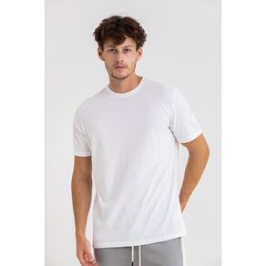 Camiseta Masculina Manga Curta Básica Premium Lisa Branca