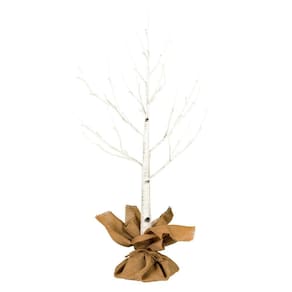 Árvore de Natal Vickerman White Birch Twig 90cm com luzes LED