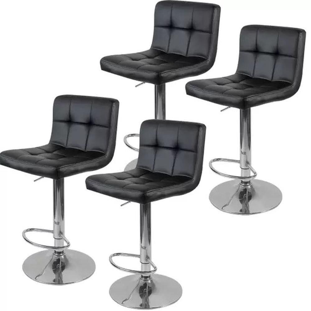 Kit 4 Banquetas Gomos Preta