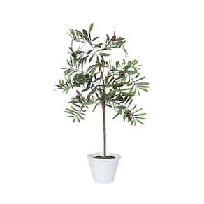 Árvore artificial Vickerman Olive Hill 27 polegadas com vaso redondo