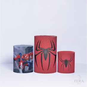 Trio de Capa Cilindro para Festa Infantil Veste Fácil C/elástico Vingadores