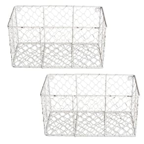 Cestos de parede DII Chicken Wire Collection Vintage White (2)
