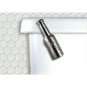 Design funcional de garrafa de cerveja artística com alça de descarga sanitária