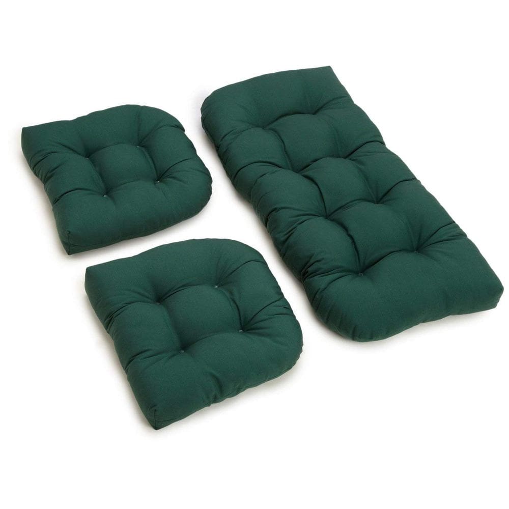 Conjunto de almofadas Blazing Needles Twill Settee Group, verde floresta