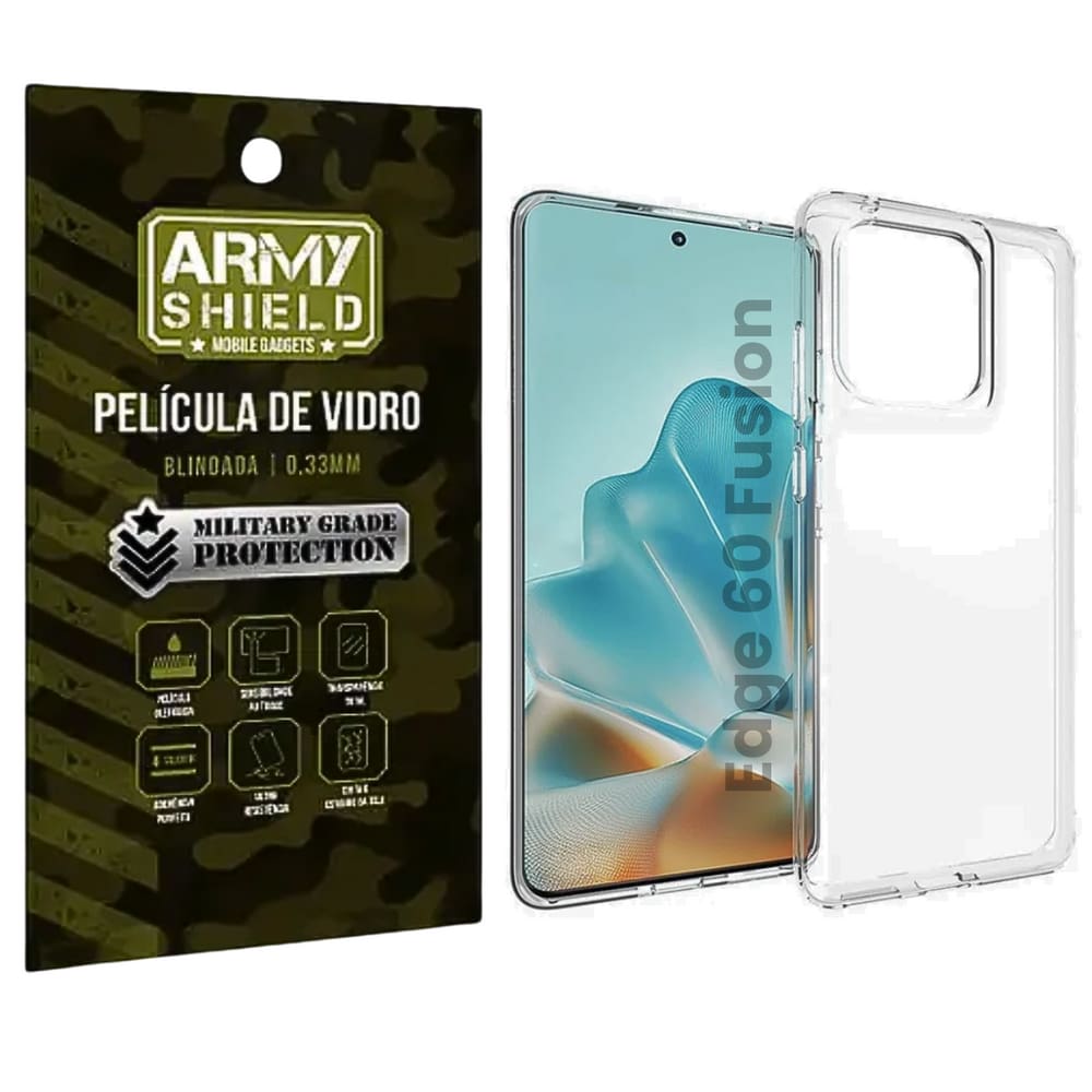 Capinha Para Edge 60 Fusion + Película Curvada - Armyshield