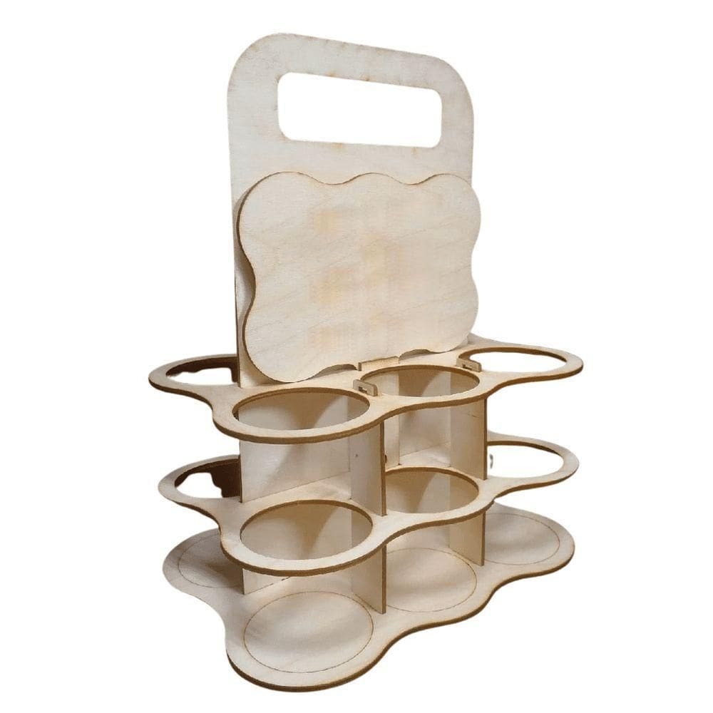 Porta Garrafa Mdf 6 Lugares Suporte Cerveja