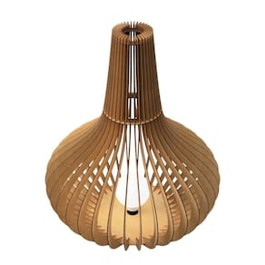 Luminária De Chão Boituva Mdf Luminária Mdf Cru Tamanho 90x60cm
